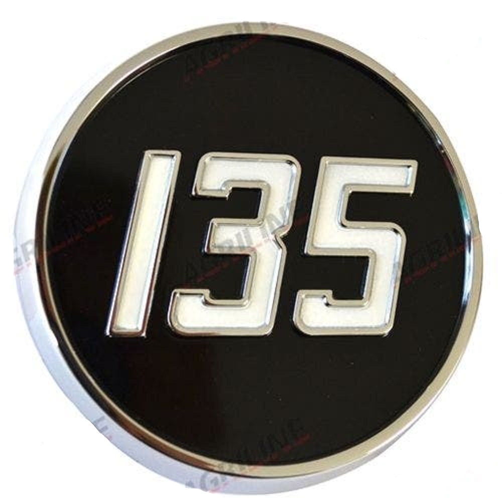 Metal Side Badge Chrome & Painted for Masey Ferguson tractor 100 Series 135